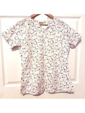 Fabindia | Top | Fabindia White with Black & Gold Block Printed Kurta